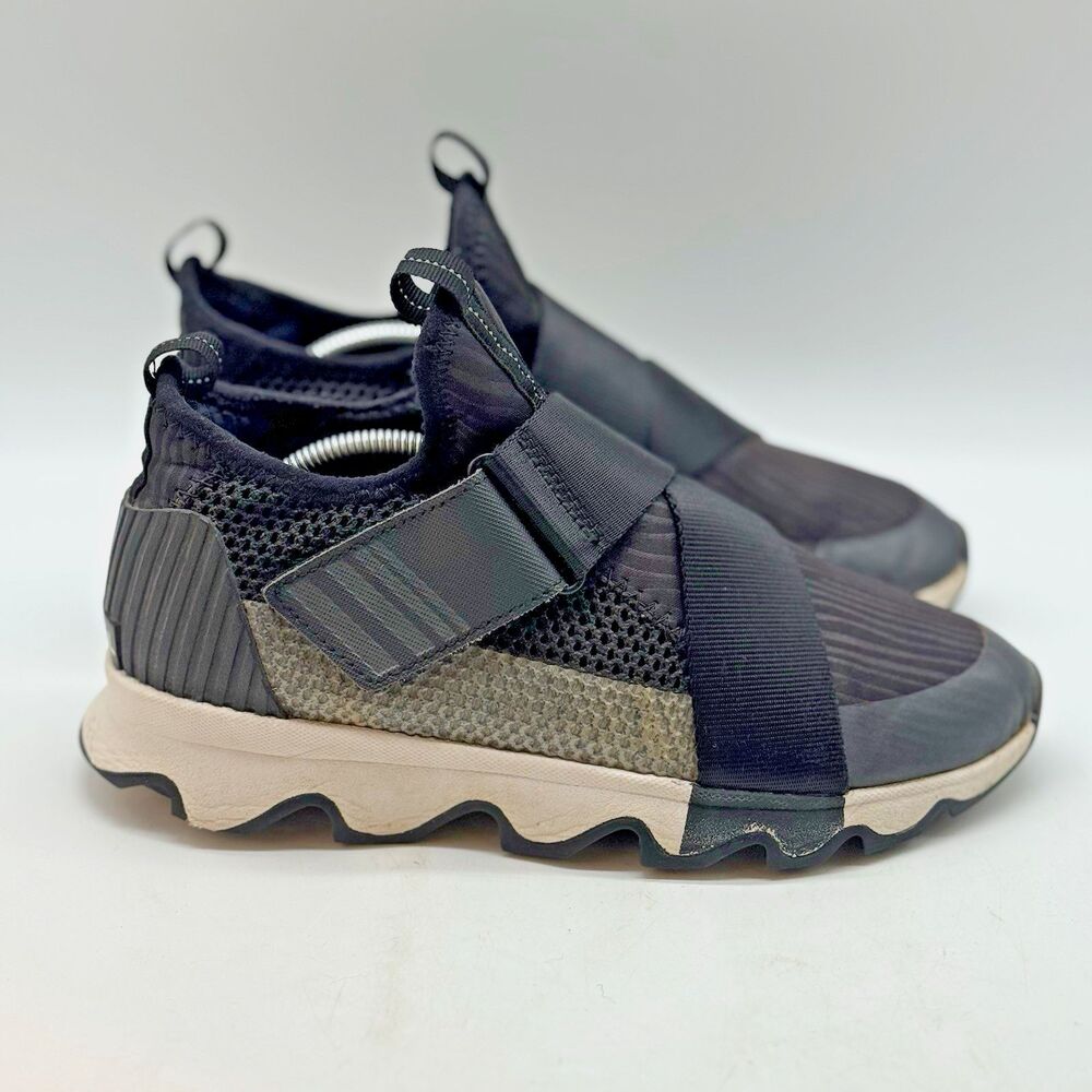 Sorel Kinetic Impact Running Shoes Women's 7.5 Black Gray Sneakers NL2909-010